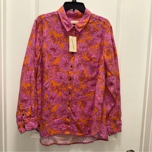 NWT Target Universal Thread Hawaiian Floral Button Down Top